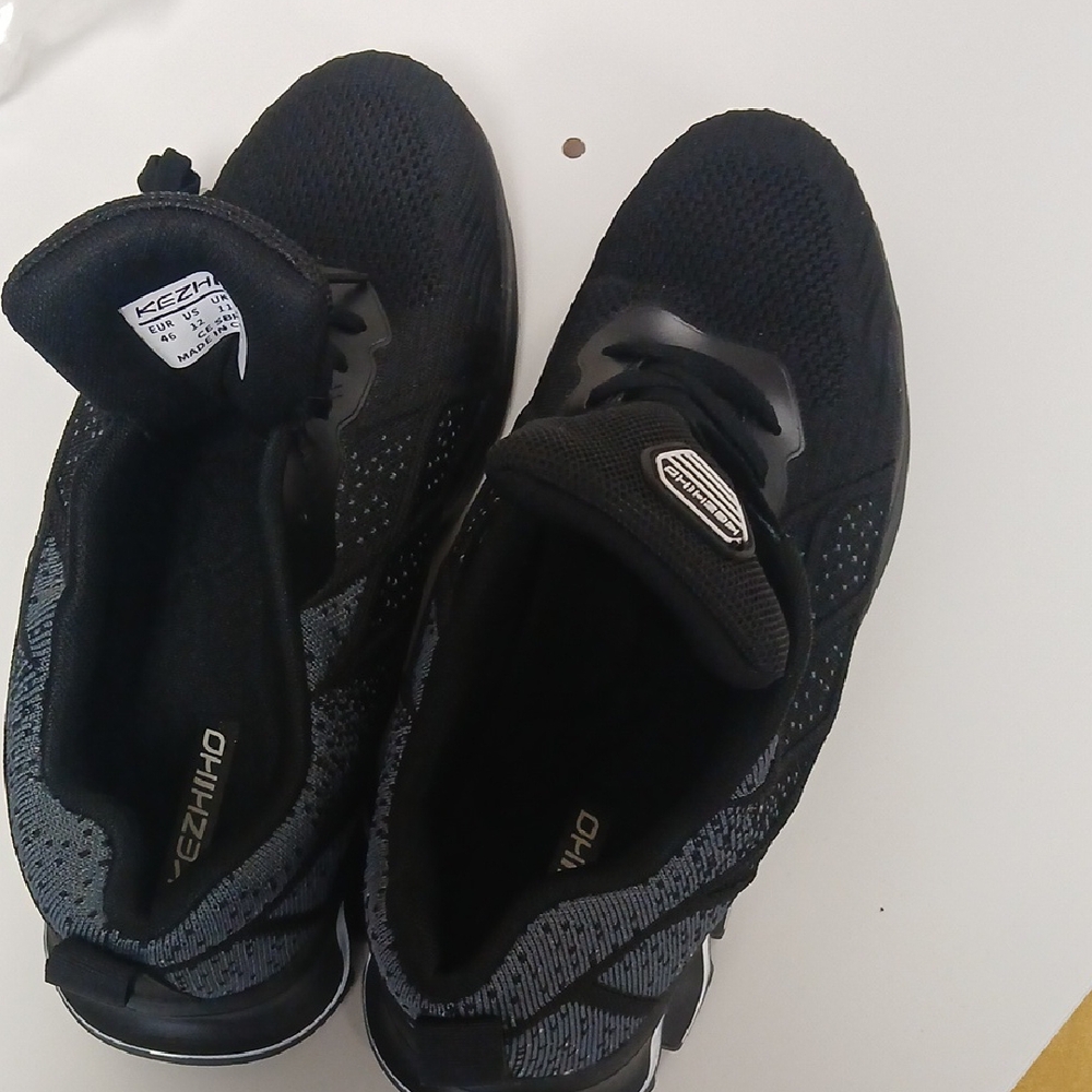 Black and Gray Athletic Shoes for Men